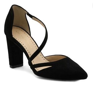 Women’s Dressy Shoes Sz 8, 8.5 Adrienne Vittadini Nath Suede Ankle D'Orsay Heels